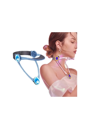 Yetişkin Ayarlanabilir Boyunluk Ev Servikal Omurga Düzeltme Koruyucusu Mavi