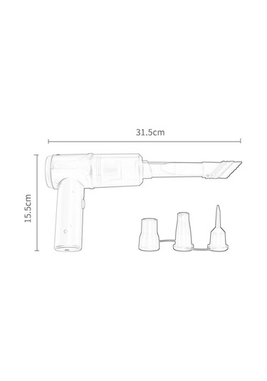 Suntek Araba Elektrikli Süpürge Ofis Yastıkları Için Beyaz Beyaz