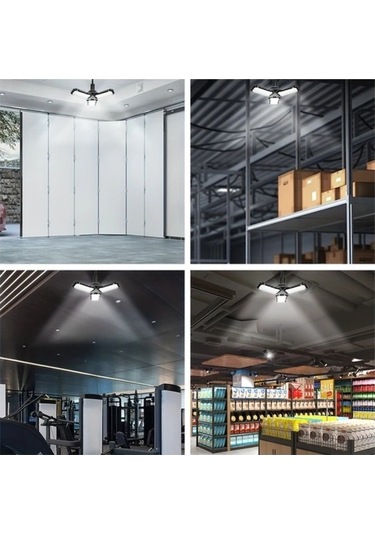 Fastbuy 3 Yapraklı Led Garaj Işığı, Ayarlanabilir Paneller, Değişken Şekilli, E26/e27, Mağaza Tavan Lambası