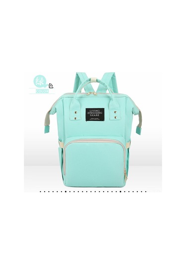 Maiyame Mamá Çanta Çift Omuzlu Multifonksiyonel Büyük Kapasiteli Tohum Yeşili, Toksiksiz Ve Dayanıklı Anne Bebek Çantası Yeşil