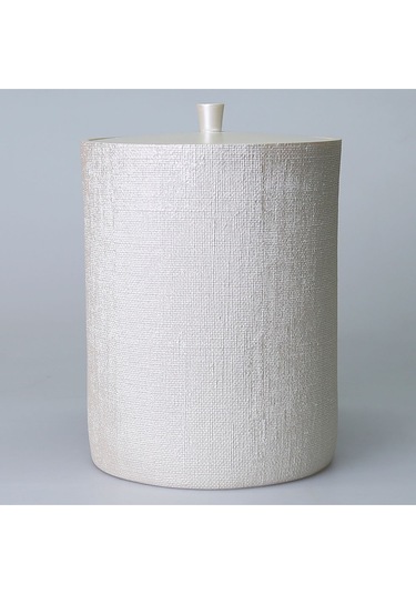 Linen Çöp Kovası İnci Siyah