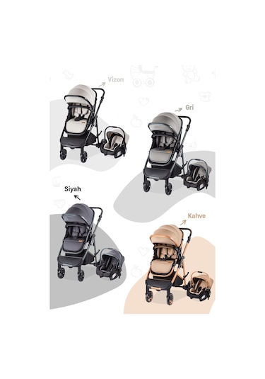 Bc 305 - Zeta Travel Sistem Bebek Arabası Gri