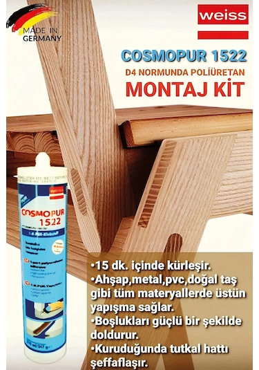Cosmopur 1522 310 Ml D4 Silikon Tutkal 347 Gr 20 Adet