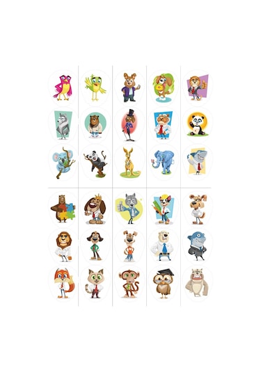 Zadem Anka Hayvan Desenli Çocuk Göz Pedi 100'lü