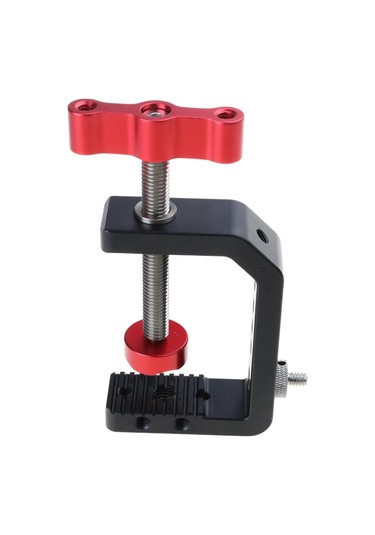 C Masaüstü Montaj Tutucu Lcd Monitörler Masası İçin 1/4inch İplik Deliği Alüminyum Kelepçeleri İle Kelepçe