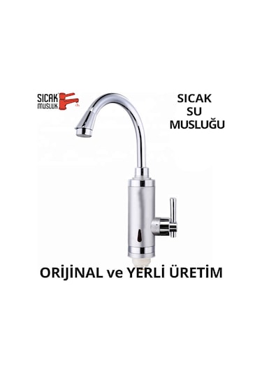 Sıcak Musluk Elektrikli Sıcak Musluk Ani Su Isıtıcı Termal Şofben Musluk ASG-4SS Kırmızı