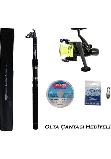 Carper 300 Olta Kamışı Ys 5000 Olta Makinesi Misinalı Tam Takım Olta Seti