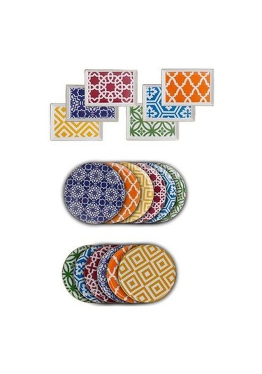 Porland  Morocco 18 Parça 6 Kişilik İkram Ve Kahvaltı Takımı Çok Renkli