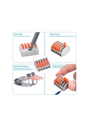 Moveevo 130 Adet Pct Levye Kablolu Bağlayıcı Seti - Zıttı Ve Esnek Kablolar İçin Hızlı Bağlantı Kutusu