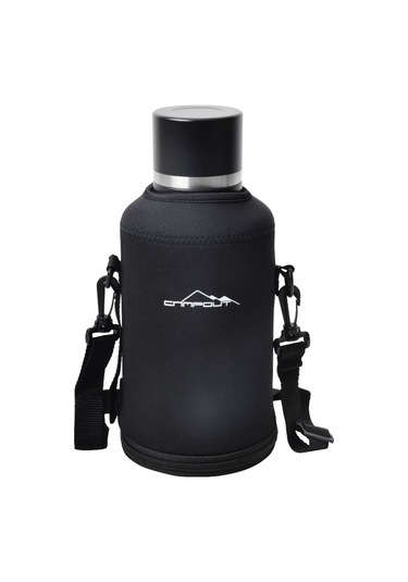 Nurgaz Campout Çift Katmanlı Termos 2000 ML Siyah