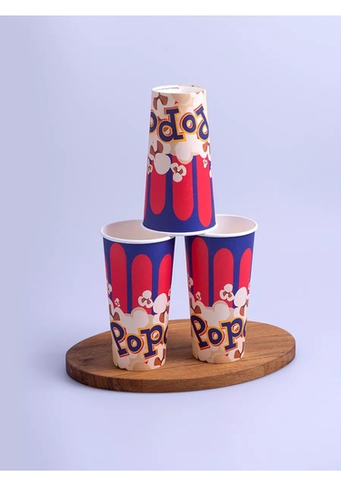 Kinomarket Kâğıt Patlamış Mısır Bardakları 600 Ml 80 Adet 243509900 Mavi