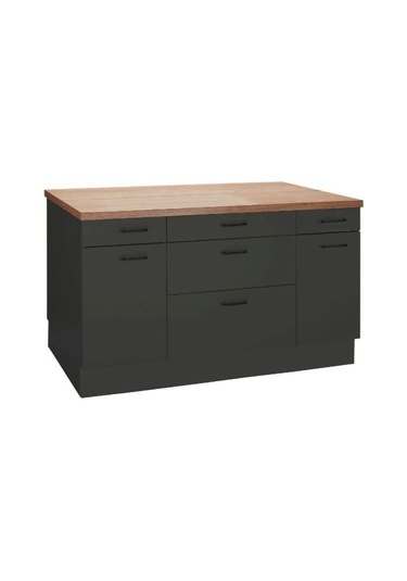 Alt Modül 120 Cm Antrasit -tezgah Dahil Hazır Mutfak Dolapları Antrasit