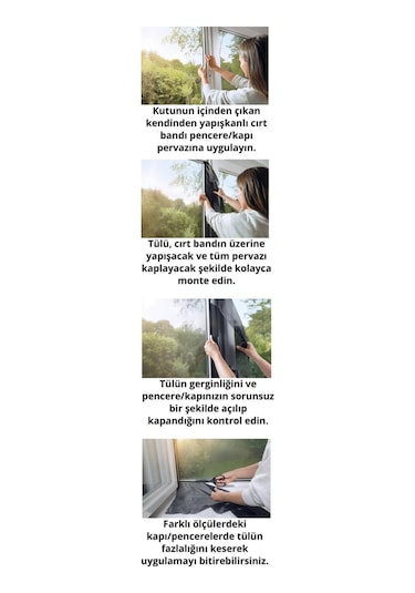 Kapı Sineklik 3'lü Avantajlı Paket Beyaz