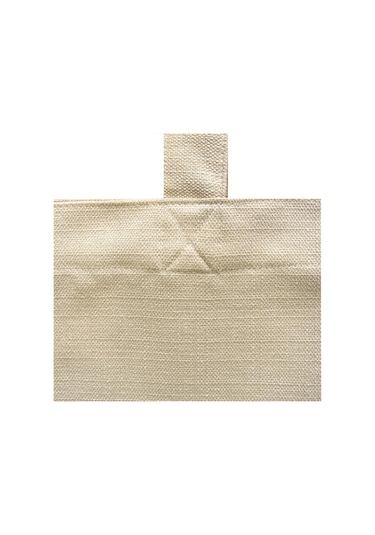 Keten Görünümlü Körüklü Kadın Kol Ve Omuz Çantası Krem-1408