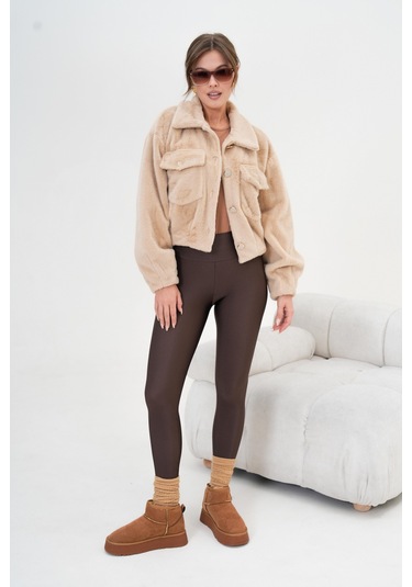 Ftz Kadın Kaşmir Mont Beige 30984 Beige Bej