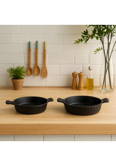 Kuvars İkili Sahan 18 - 22 Cm Siyah