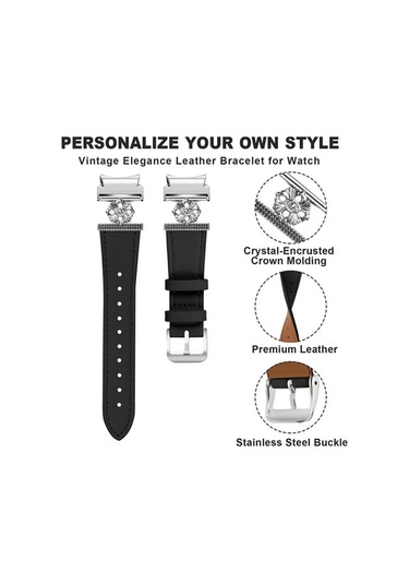 Tongxida Samsung Galaxy Uyumlu İzle 5 Pro 45mm / İzle 5 44mm / 40mm Hızlı Serbest Bırakma Konnektörlü Hakiki İnek Deri Kayış İçin Wat