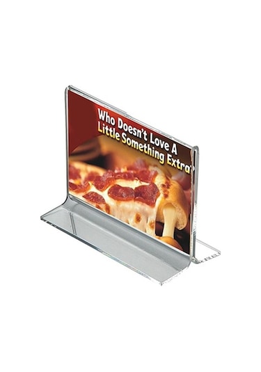 Masaüstü T Tipi Yatay Pleksi Föylük Broşürlük Fiyatlık