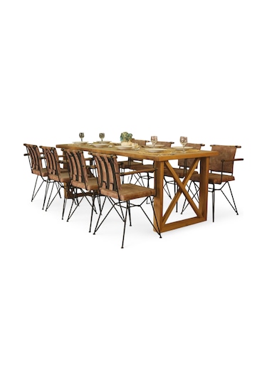 Neiwel Move Doğal Ahşap Mutfak Ve Yemek Masası-100-280 Açık Ceviz