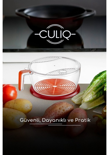 Dayanıklı Saplı Şeffaf Sebze & Meyve Süzgeci Kolay Yıkama Ve Süzme Gri