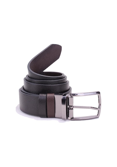 Dagoster Dmk26-465dg Siyah Kahve 4 Cm Çift Taraflı Hakiki Deri Erkek Kemer Siyah - Kahverengi