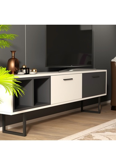 Enna Tv Ünitesi Beyaz Antrasit