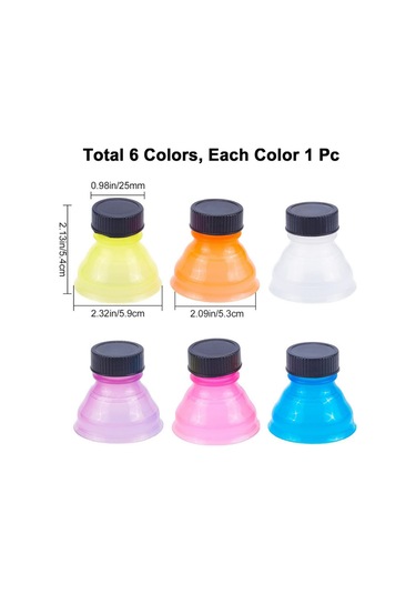 Qingmipy 12 Adet Şeffaf İçecek Kapağı, Soda Ve Bira İçin Yeniden Kullanılabilir Sızdırmaz Kapaklar Diğer