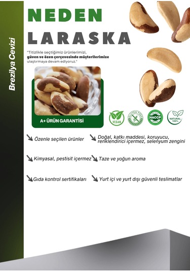 Brezilya Cevizi İçi Yeni Tane 2kg Brazil Nut 2 KG