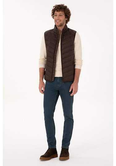 U.s. Polo Assn. Erkek Koyu Kahverengi Yelek Dokuma 50310045-vr084 Koyu Kahverengi