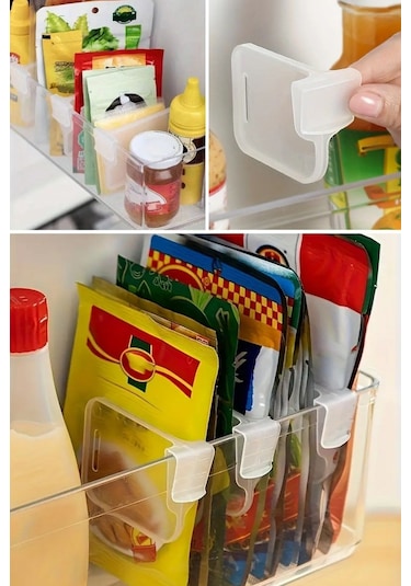 Ams Net 10'luşeffaf Buzdolabı Yan Kapı Düzenleyici Buzdolabı Dolap İçi Bölümleyici Aparatlar ŞEFFAF