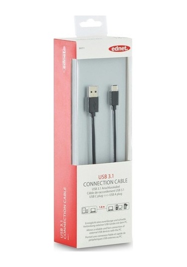 Ednet 84311 Usb Type- C Bağlantı Kablosu 1.8 Metre