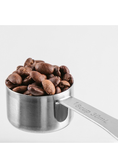 Kangvka Stal Çelik Kahve Ölçü Kaşığı 30ml - Hijyenik, Kolay Temizlenir, Profesyonel Tasarım Diğer