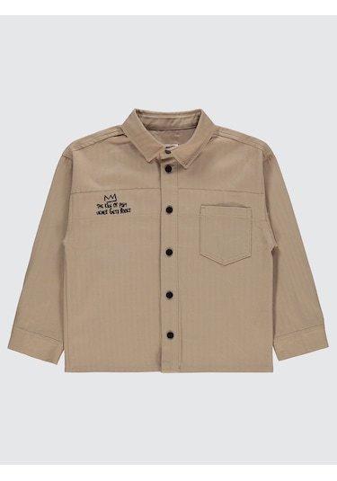 Civil Boys Erkek Çocuk Gömlek 6-9 Yaş Vizon Vizon