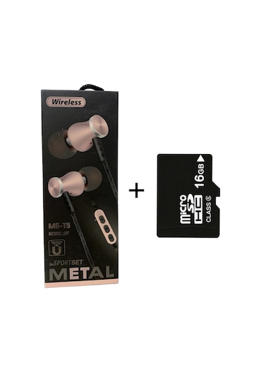 Platoon MS-T5 Şarjlı MP3 Çalar Bluetooth Kulaklık + 16 GB Hafıza Kartı
