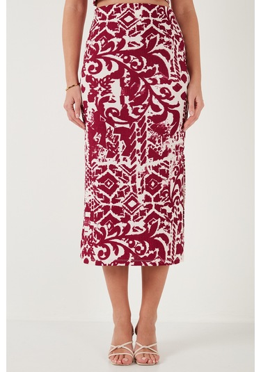 Lela Slim Fit Ip Askılı Yırtmaçlı Midi Alt-Üst Bayan Takım 5865726 Mürdüm