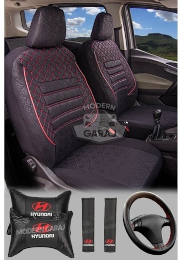 Hyundai Accent Era Fitilli Koltuk Kılıfı Boyun Yastığı Kemer Konf