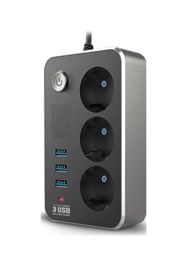 River World 2 Metre Termal Akım Korumalı 10 A 2500 W 3'Lü Priz Ve