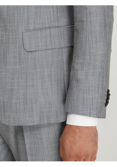 Kip Mavi Desenli Modern Fit Takım Elbise Çok Renkli