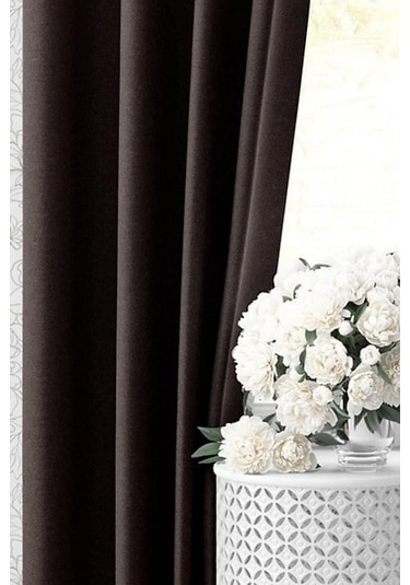 Blackout Kahverengi Karartma Fon Güneşlik Perde Kahverengi