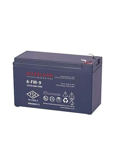 Makelsan 12 V 9 AH Bakımsız Kuru Akü
