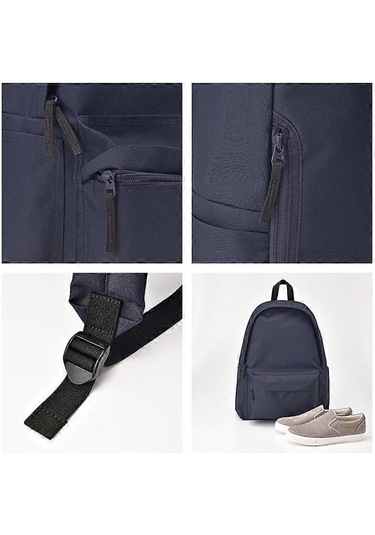 Rahat Su Geçirmez Kanvas Sırt Çantası Çift Omuz Su Geçirmez Basit Moda Okul Çantası Erkek Ve Kadın Öğrenciler Diğer