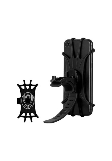 Ebitda Silikon Bisiklet Telefon Tutucu Standı - Siyah, Uzunluğu Ayarlanabilir, Bisiklet, Scooter İçin Altın