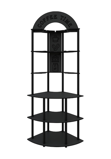 Ristretto Kahve Köşesi Rafı Siyah Siyah