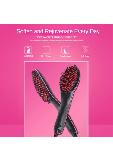 Xurunkeji Kablosuz Elektrikli Düz Saç Fırçası Hızlı Isınma Saç Düzleştirici Tarak Taşınabilir Salonlar İçin Saç Şekillendirme Aracı Ab Fişi