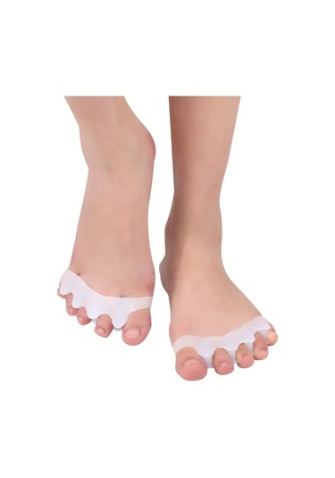 2 Adet 1 Çift Silikon Ayak Ayırıcı Bunion Düzeltici Çekiç Ayak Düzeltici Yumuşak Silikon Malzeme İçin Ayak Ayırma Ayak Bakımı Aracı Whıte