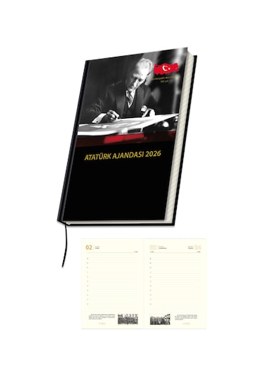 2026 Atatürk Ajanda Yıllık Atatürk Ajandası 17 x 24 CM Çok Renkli