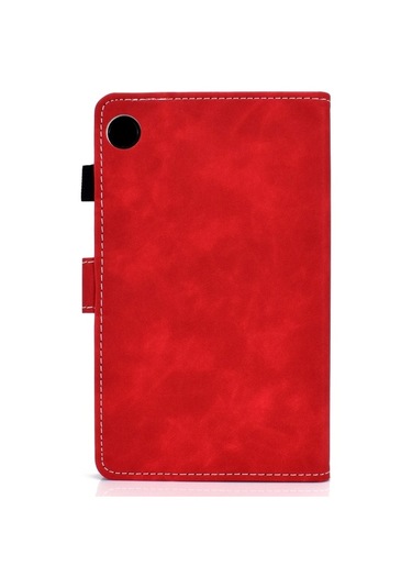 Samsung Galaxy Uyumlu Tab A9 Cowhide Doku Yatay Flip Deri Tablet Kılıfı