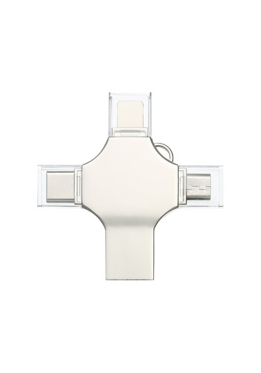 16gb Çoklu Bağlantılı Metal Usb Bellek, Type-c Micro Usb İos Uyumlu Taşınabilir Disk