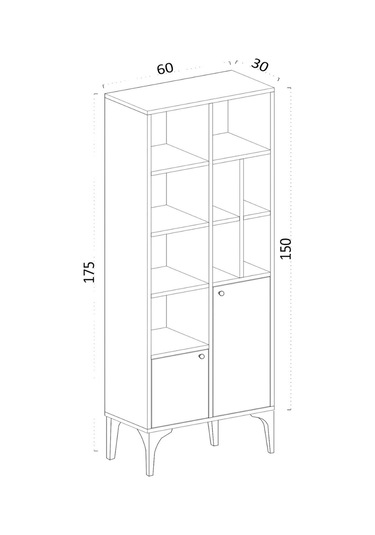 Decormet Regulus Kitaplık Dec0034 Çok Renkli