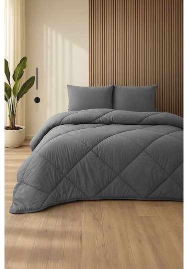 Formeya Antrasit Gri Soft Kışlık Yorgan Çift Kişilik 195X215 Antrasit